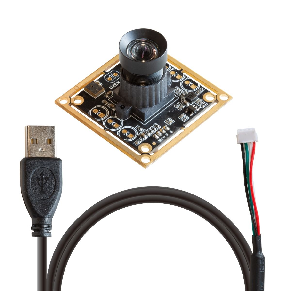 OV9281 1.0 MP Global USB Board with Distortion M12 Lens and Dual Microphones • dlscorp